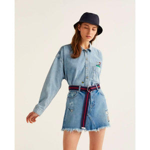 Denim Snoopy skirt